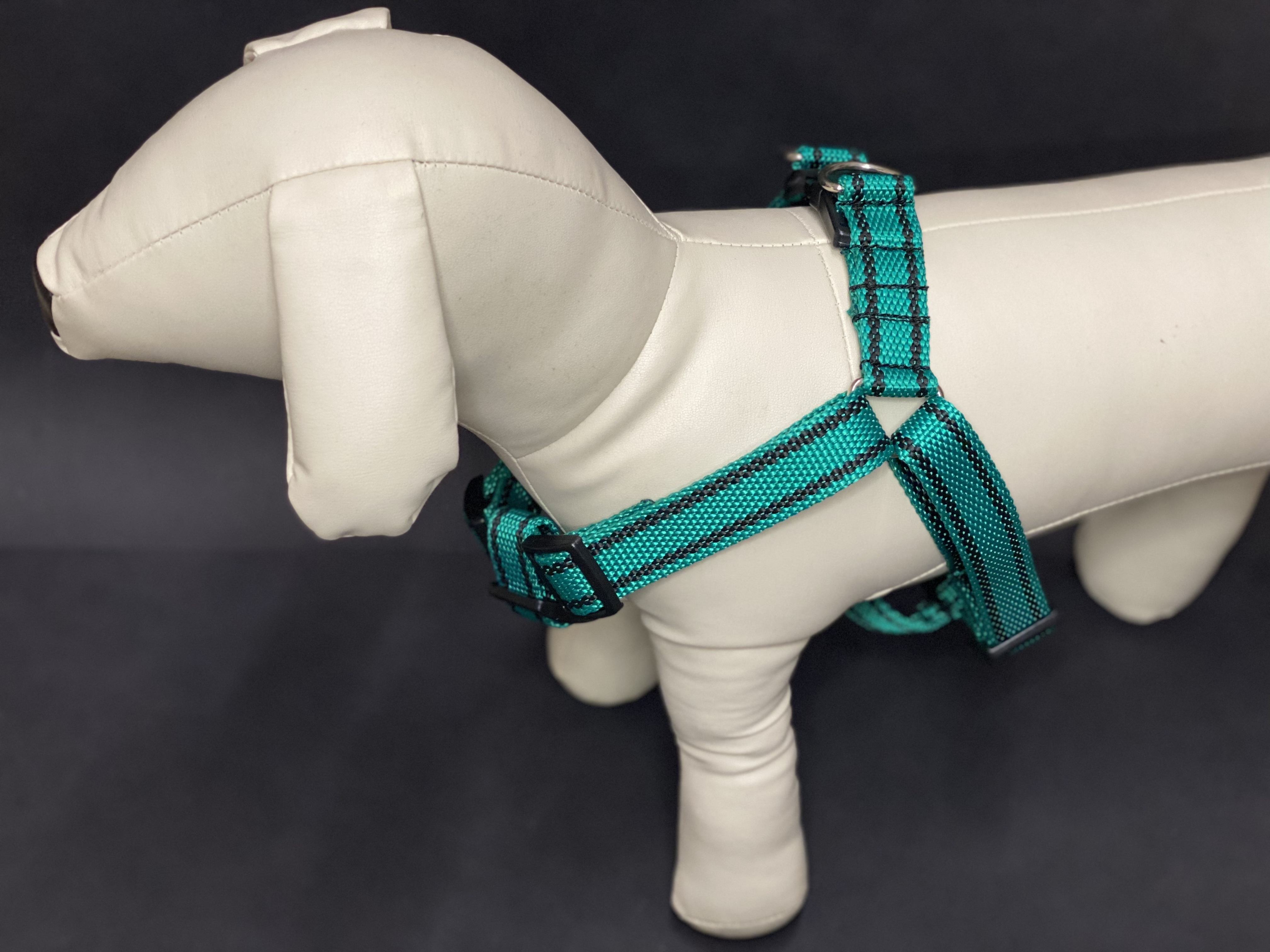 Palkar motýlek postroj pro psy 48 cm - 72 cm vel. 4 tmavě-zelená s páskami