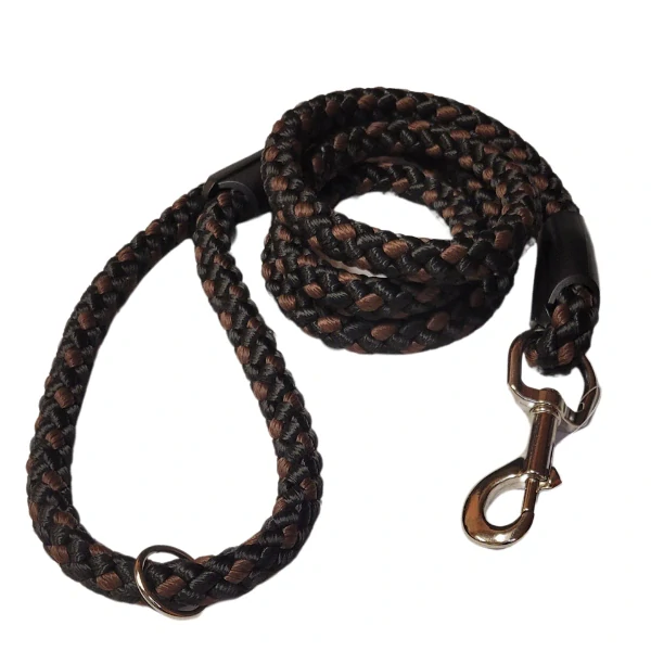 Palkar vodítko pro psy 150 cm x 14 mm černo-hnědá