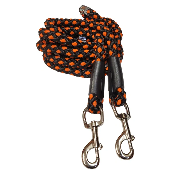 Palkar přepínací vodítko pro psy 250 cm x 14 mm černo-oranžová