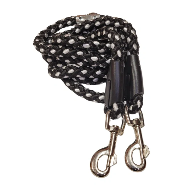Palkar přepínací vodítko pro psy 250 cm x 14 mm černo-bílá