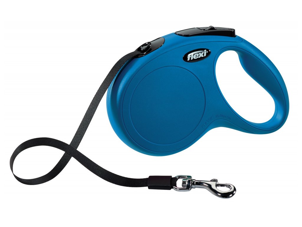 Vodítko Flexi Classic S 5m (max 15kg) pásek modrá