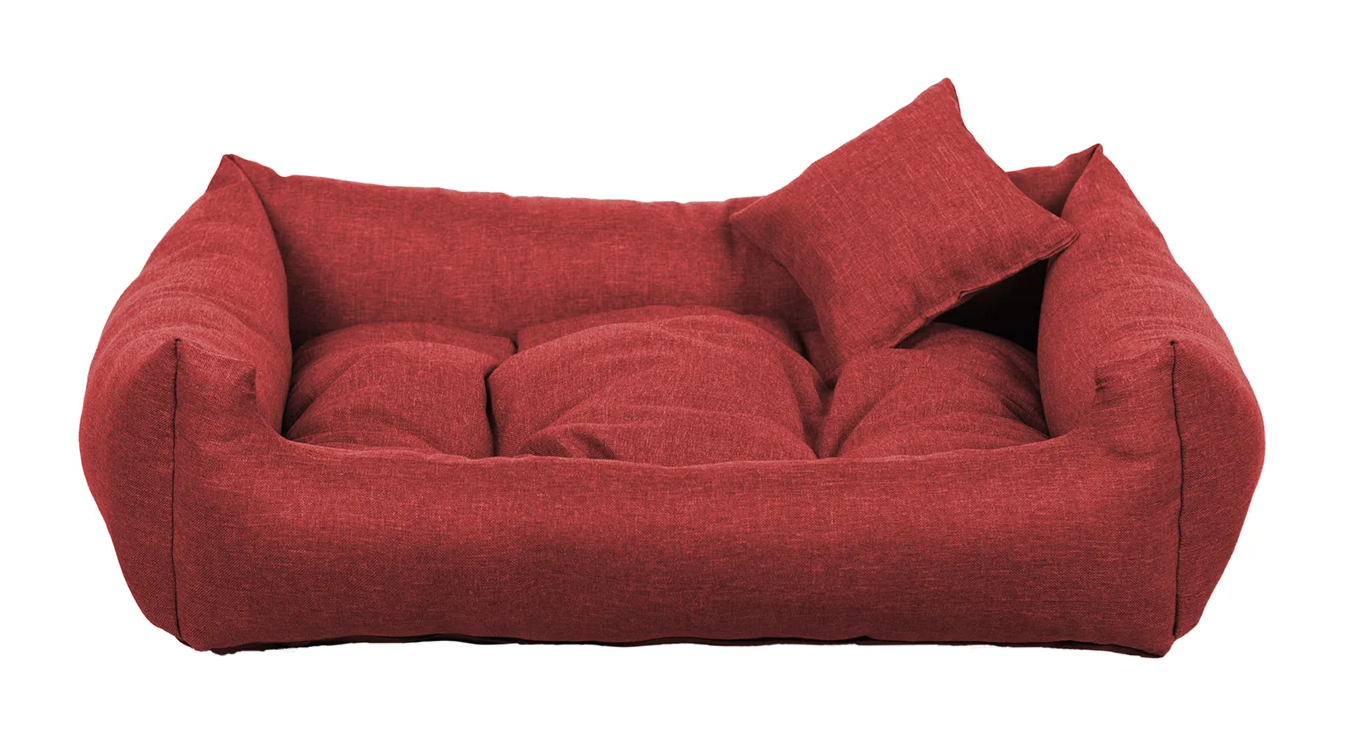 SAWANA obdélníkový pelech pro psa, červený - 130 cm x 110 cm
