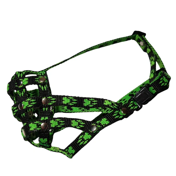 Palkar nylonový náhubek pro zkrácený čumák pro psy vel. 1 18 cm x 4 cm černo-zelená