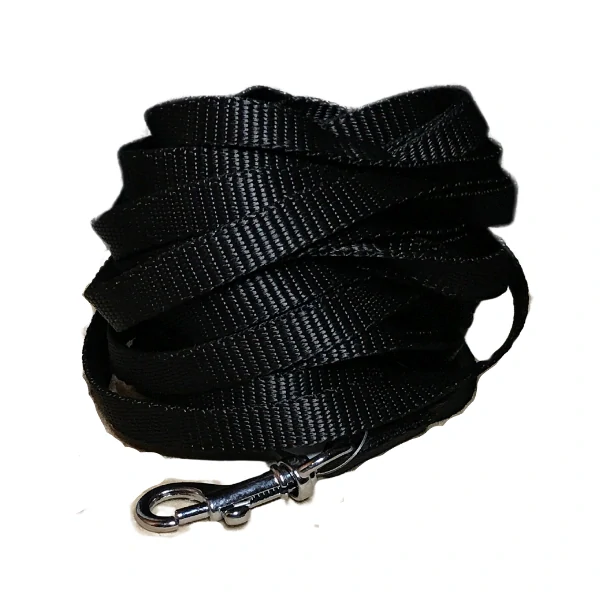 Palkar vodítko stopovací z popruhu pro psy 10 m x 10 mm černá