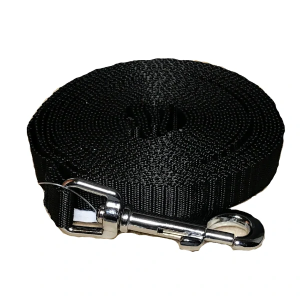 Palkar vodítko stopovací z popruhu pro psy 15 m x 16 mm černá