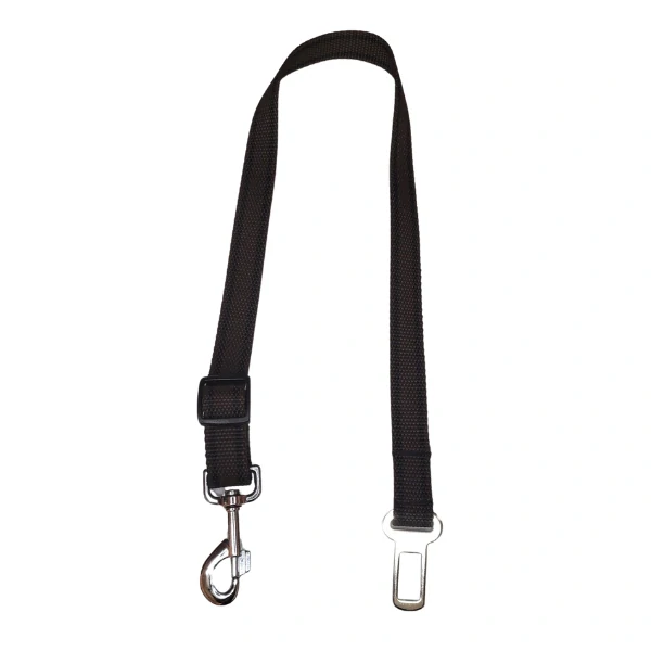 Palkar bezpečnostní pás do auta pro velké psy 65 cm x 25 mm hnědá s páskami