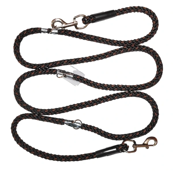 Palkar přepínací vodítko pro psy 250 cm x 14 mm černo-hnědá