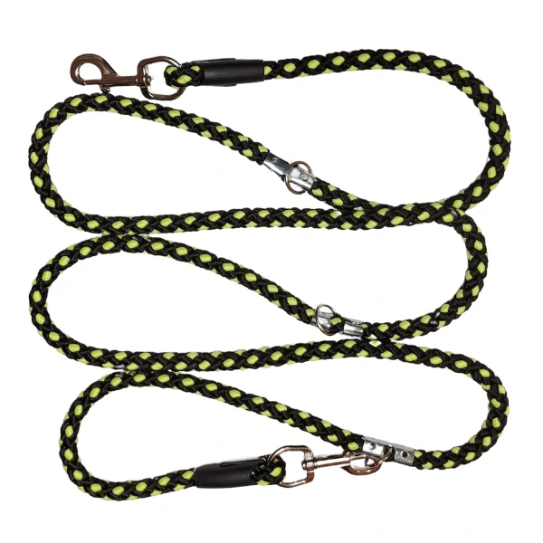Palkar přepínací vodítko pro psy 250 cm x 8 mm černo-fosforová
