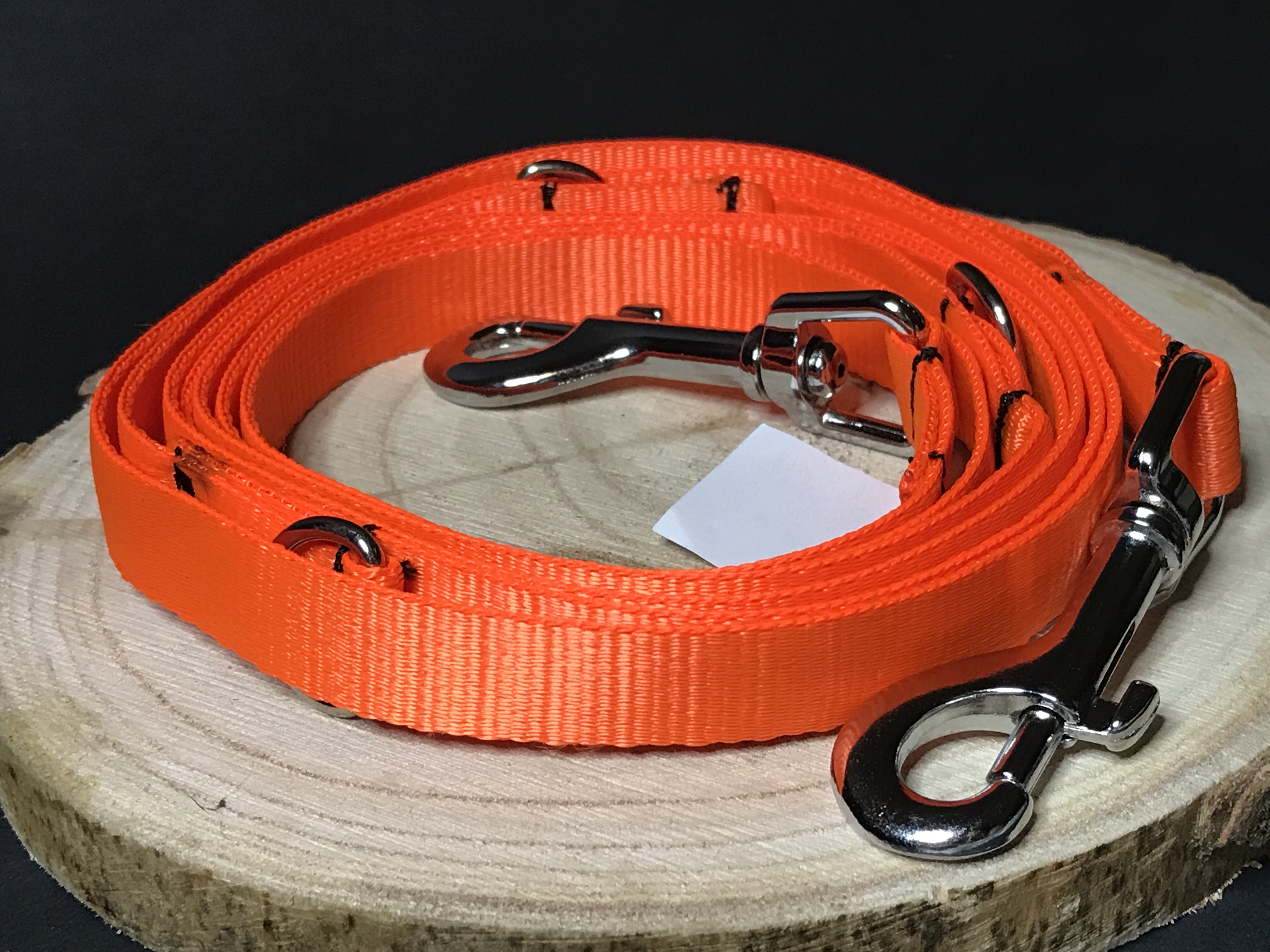 Palkar vodítko přepínací z popruhu pro psy 250 cm x 16 mm oranžová