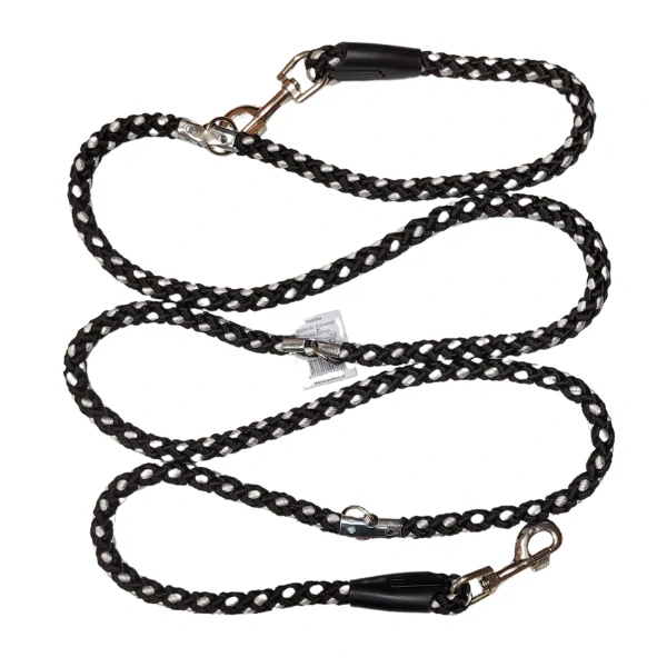 Palkar přepínací vodítko pro psy 250 cm x 14 mm černo-bílá