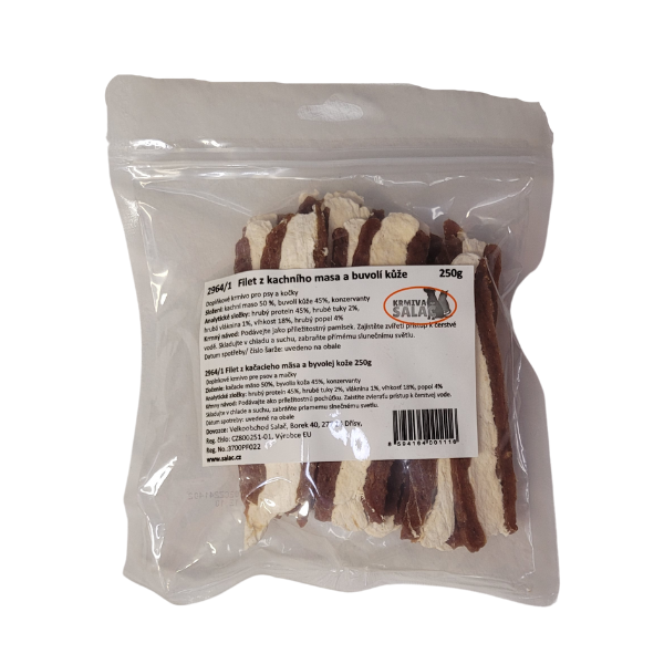 Filet z kachního masa a bůvolí kůže 250g