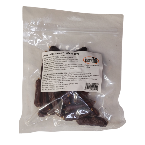 Párek hovězí měkký 250g