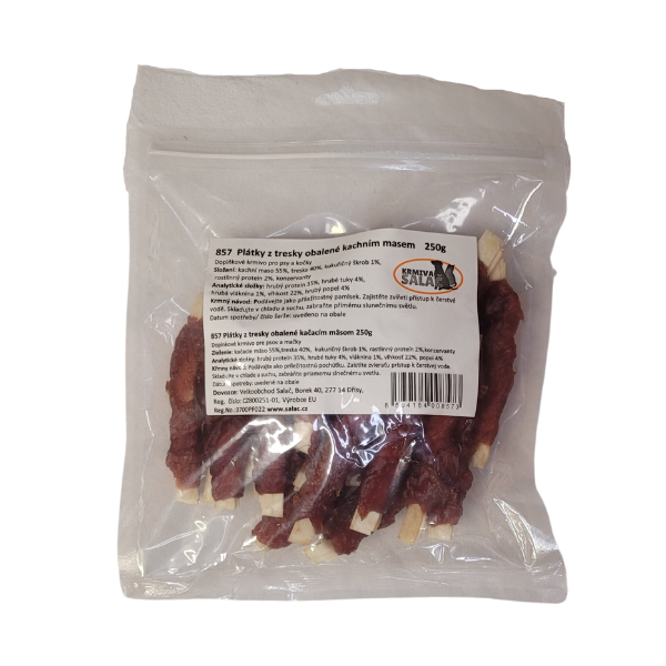 Plátek z tresky obalený kachním masem 250g