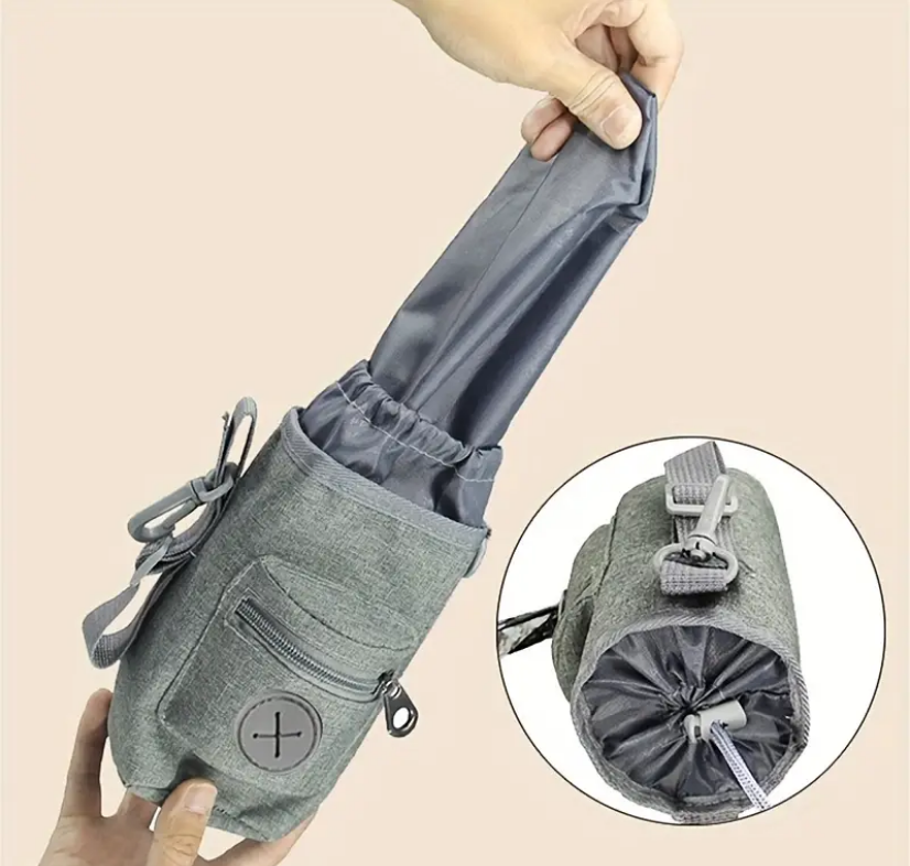 Walking výcviková taška pro psa přes rameno šedá