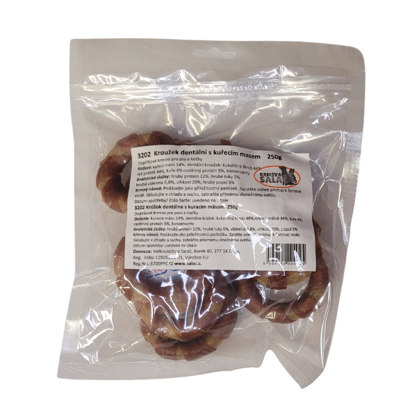 Kroužek dentální s kuřecím masem 250G