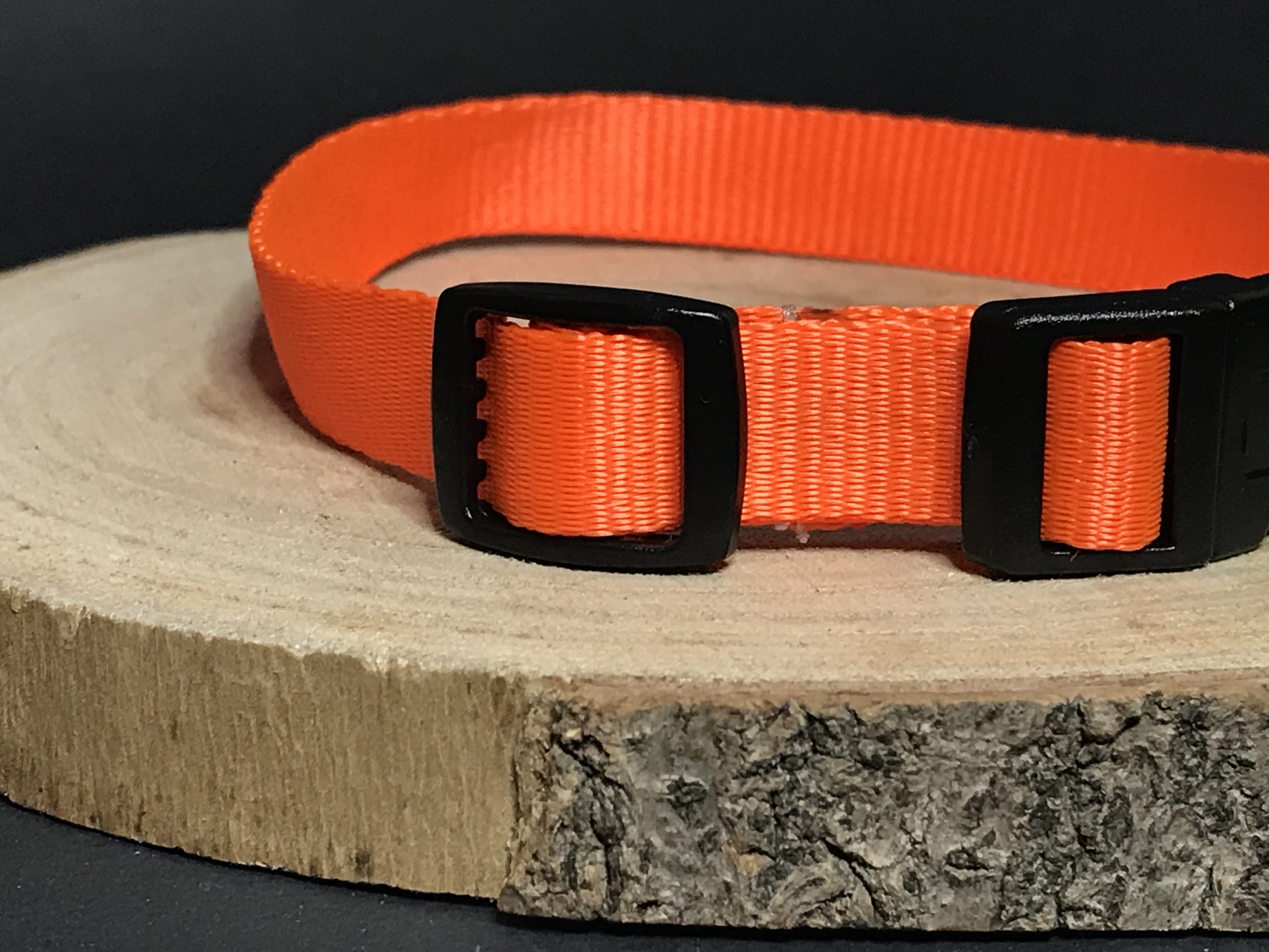 Palkar obojek z popruhu pro psy 35 cm x 16 mm oranžová