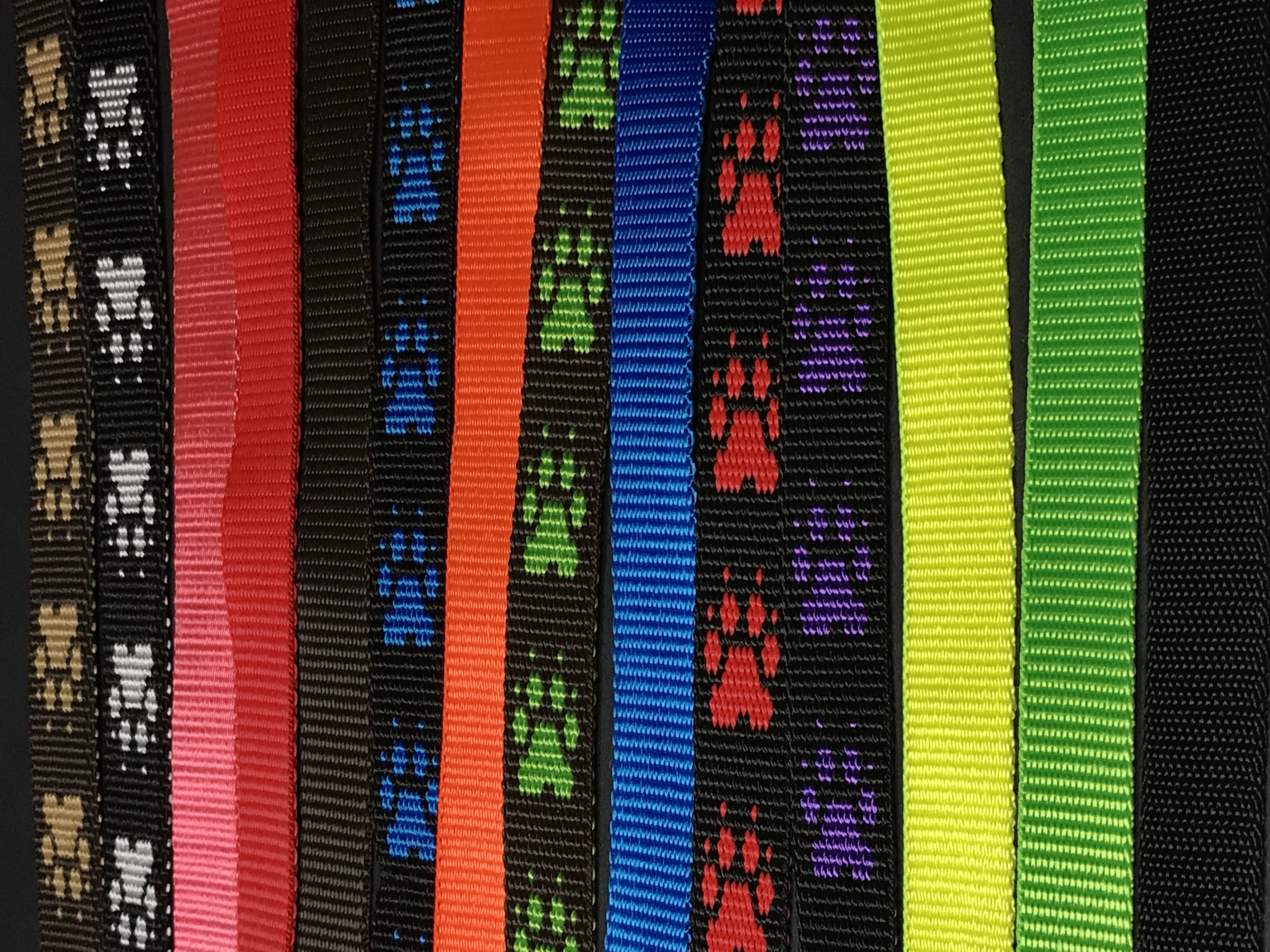 Palkar vodítko přepínací z popruhu pro psy 250 cm x 16 mm fosforová-žlutá