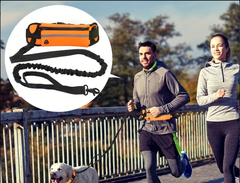 Berry set vodítko na běhání s amortizérem červený