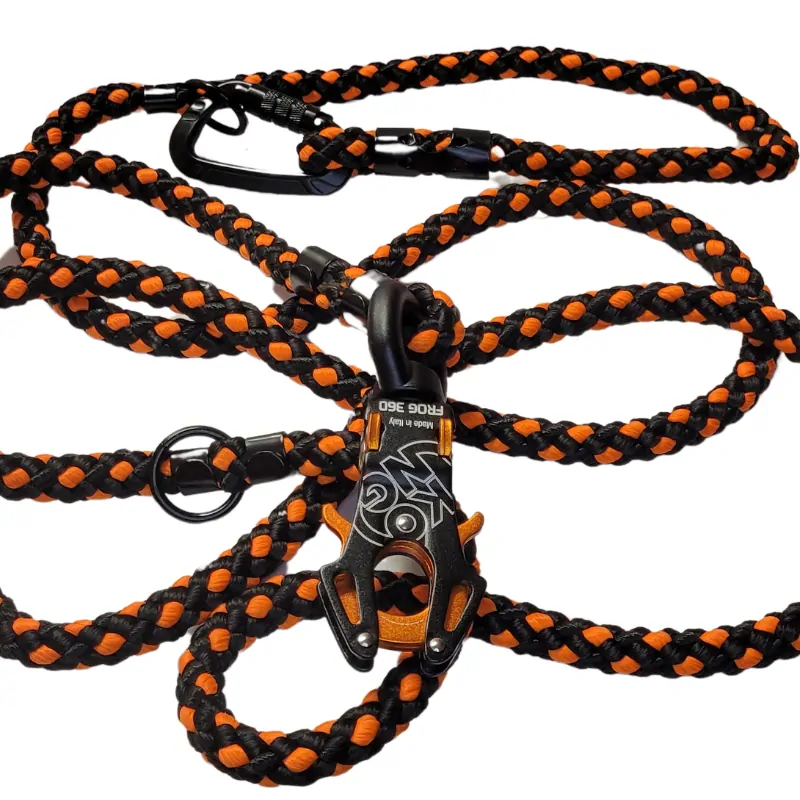KONG přepínací vodítko pro psy 300 cm x 14 mm černo-oranžová