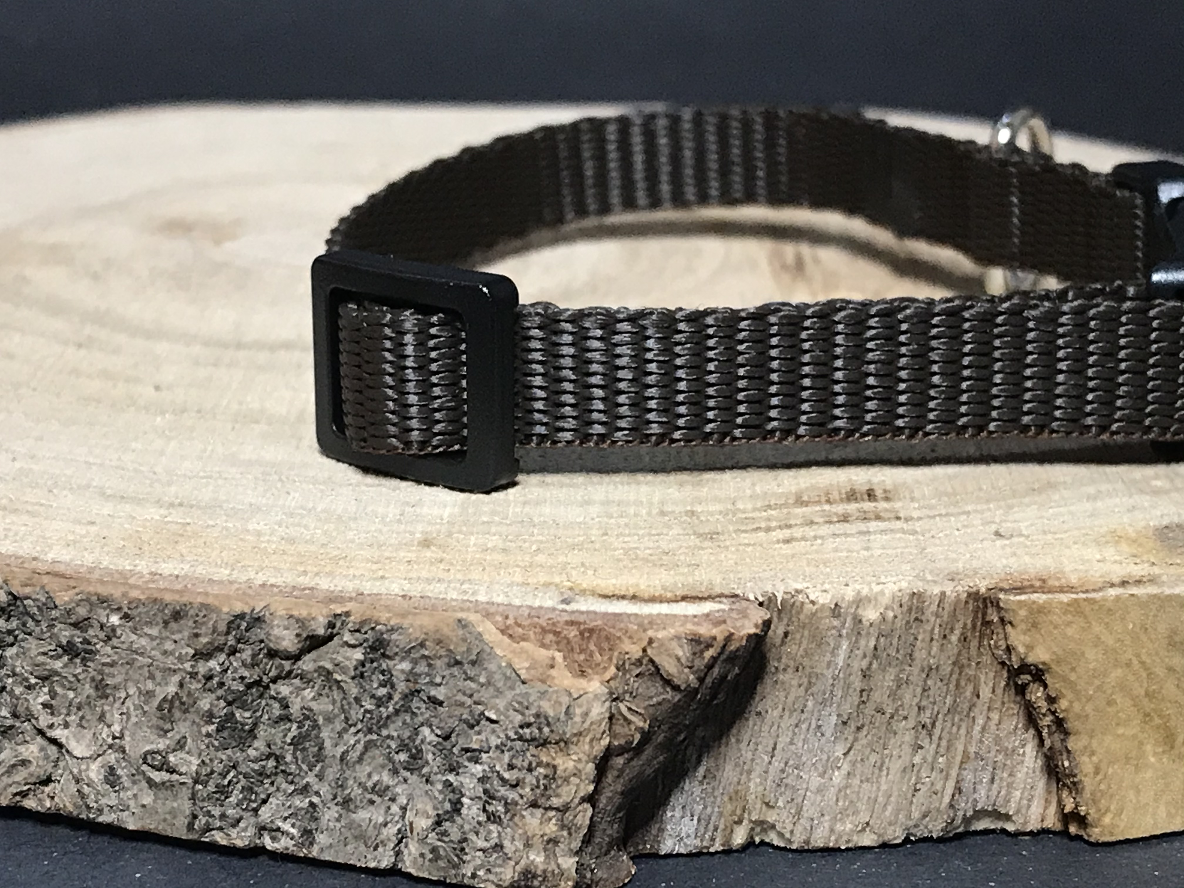 Palkar obojek z popruhu pro psy 25 cm x 10 mm hnědá