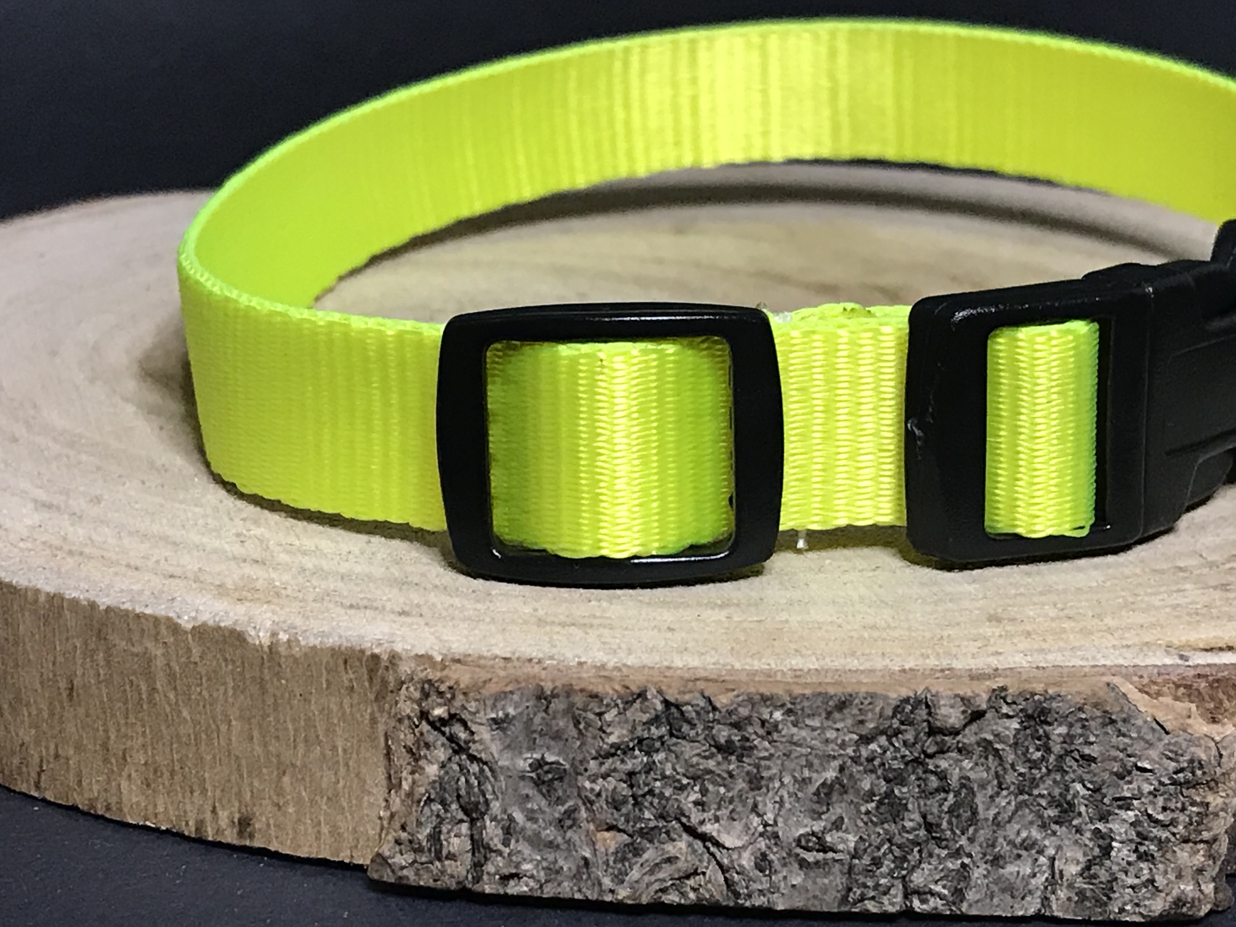 Palkar obojek z popruhu pro psy 35 cm x 16 mm neonová