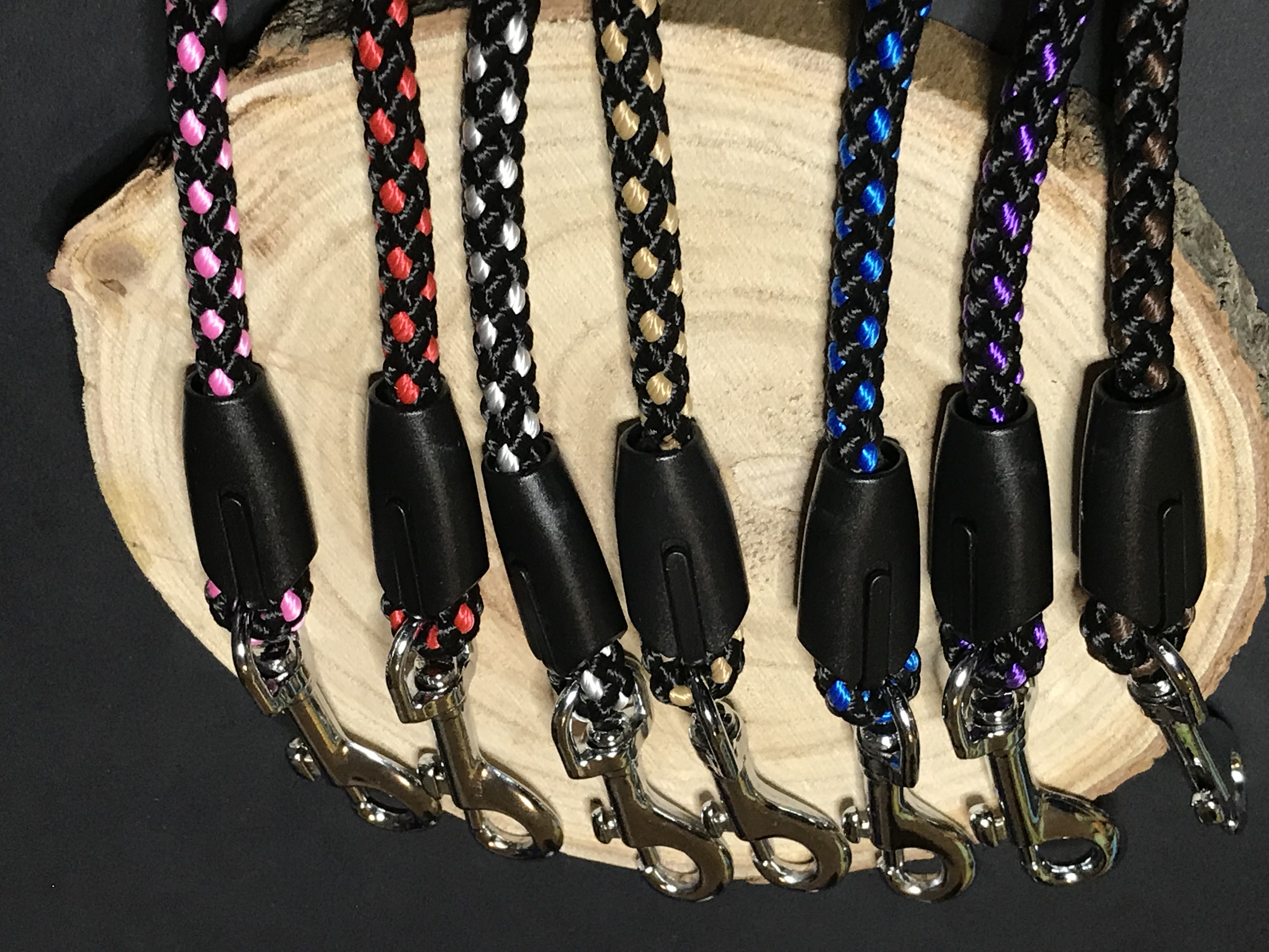 Palkar vodítko roztrojka pro psy 40 cm x 8 mm černo-šedá