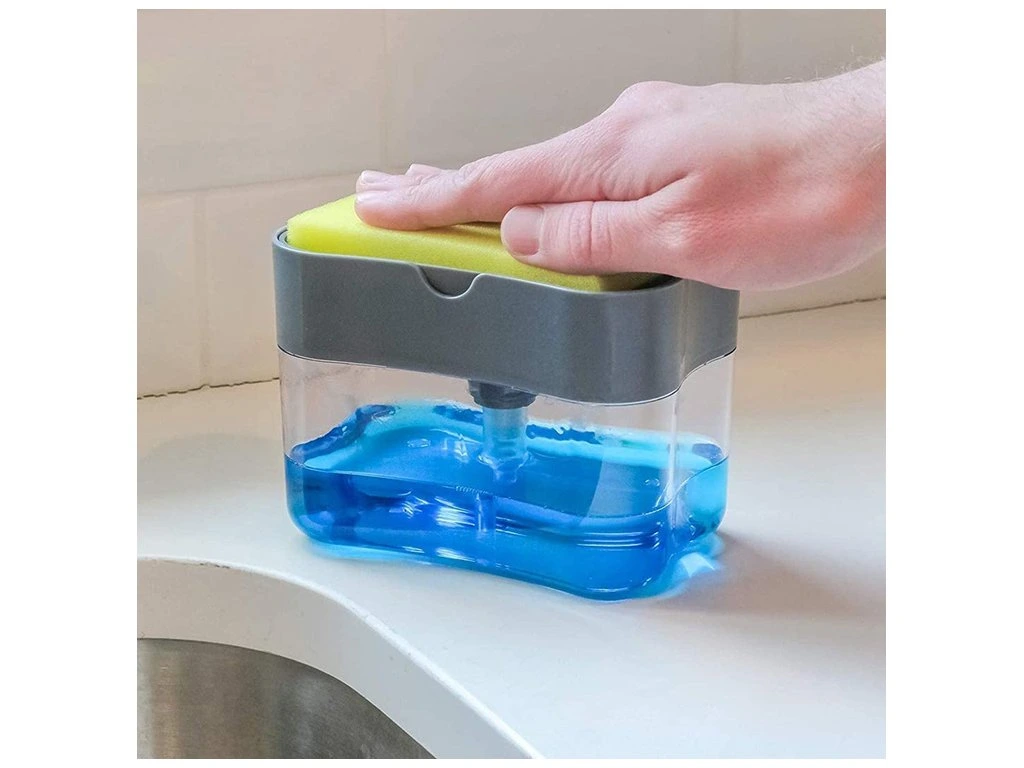 DELUXE Dávkovač na saponát + houbička