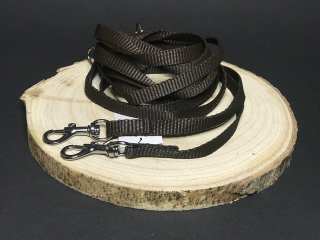 Palkar vodítko přepínací z popruhu pro psy 250 cm x 10 mm hnědá