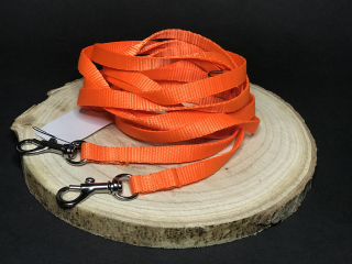 Palkar vodítko přepínací z popruhu pro psy 250 cm x 10 mm oranžová