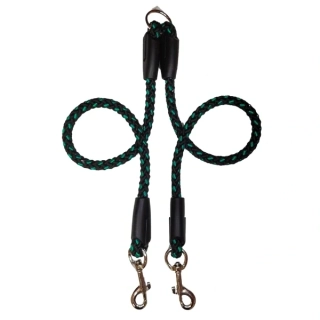 Palkar vodítko rozdvojka pro psy 50 cm x 14 mm černo-zelená