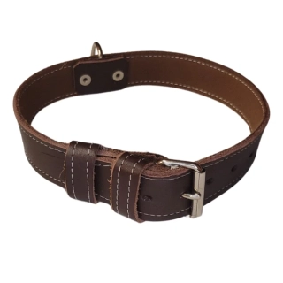 Palkar obojek z kůže hlazenice pro psy 60 cm x 30 mm hnědý