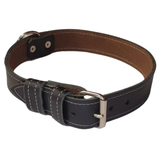 Palkar obojek z kůže hlazenice pro psy 80 cm x 30 mm černý