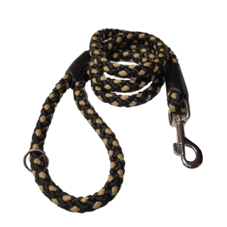 Palkar vodítko pro psy 150 cm x 14 mm černo-béžová