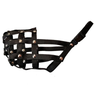 Palkar nylonový náhubek pro psy vel. 6 36 cm x 12 cm černá