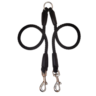 Palkar vodítko rozdvojka pro psy 40 cm x 8 mm černá