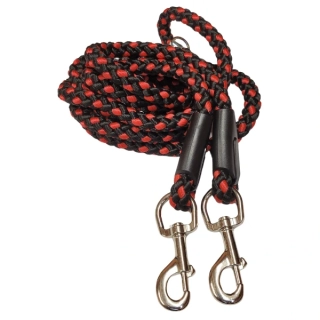 Palkar přepínací vodítko pro psy 250 cm x 8 mm černo-červená