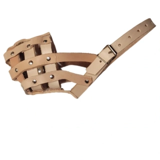Palkar kožený náhubek pro psy vel. 1 20 cm x 6 cm přírodní