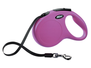 Vodítko Flexi Classic S 5m (max 15kg) pásek růžová