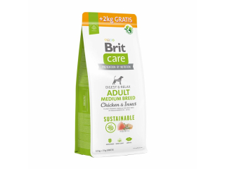 Brit Care Dog Sustainable Adult Medium Breed 12+2kg ZDARMA