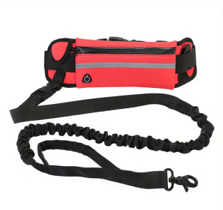 Berry set vodítko na běhání s amortizérem červený