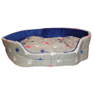 SWEEDEN oválný pelech pro psa, šedo modrý - 60 cm x 40 cm