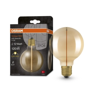 OSRAM Magnetická LED žárovka E27 2,2W 120 lm VINTAGE 1906 GOLD - teplá bílá