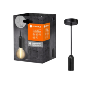 Ledvance Černé stropní svítidlo E27 max 15 W VINTAGE ROUND