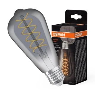 OSRAM Dekorativní LED žárovka LED Edison E27 7,8W = 30W, 360lm, 1800K kouřové, stmívatelné, teplá bílá