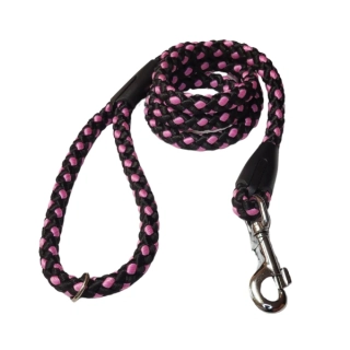 Palkar vodítko pro psy 150 cm x 8 mm černo-růžová