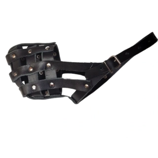 Palkar kožený náhubek pro psy vel. 1 20 cm x 6 cm černá