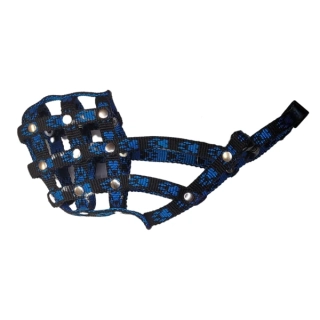 Palkar nylonový náhubek pro psy vel. 1 18 cm x 6 cm černo-modrá