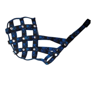 Palkar nylonový náhubek pro psy vel. 2 22 cm x 7,5 cm černo-modrá
