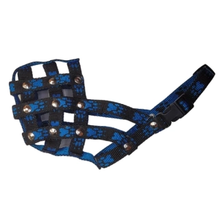Palkar nylonový náhubek pro psy vel. 5 33 cm x 11,5 cm černo-modrá