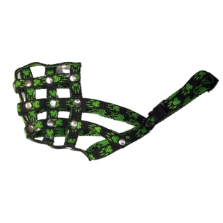 Palkar nylonový náhubek pro psy vel. 1 18 cm x 6 cm černo-zelená